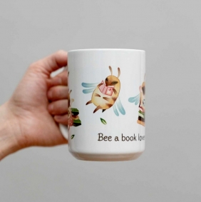 Kubek duży (440 ml) – Bee a book lover