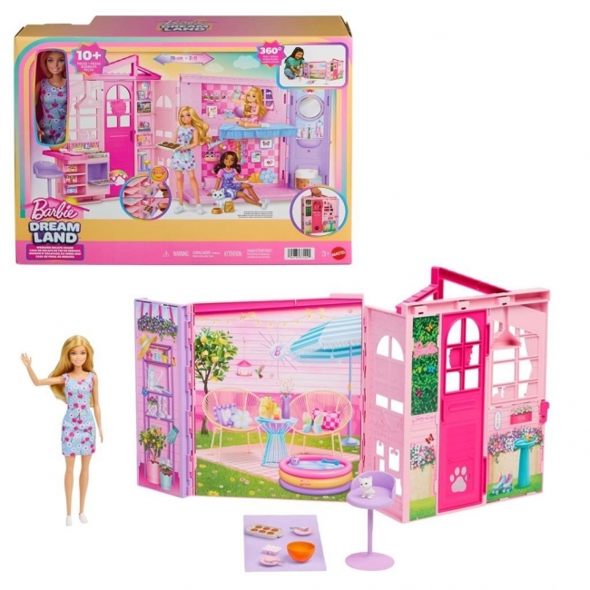Barbie Weekendowy domek dla lalek Zestaw i lalka