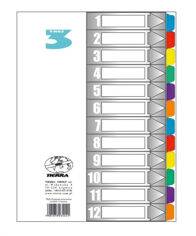 Przekładka TRES laminowana max 12 kolorów