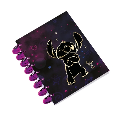 <img src='https://webimage.pl/pics/441/6/d5903686396441.jpg' style='height:440px' /> Kołobrulion B5 Disney Gold Stitch Big Ring 100 kartek wzór 3