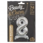Balon gumowy Godan Beauty&Charm cyfra stojąca srebrna srebrna 750 mm 30cal (BC-ASS8)