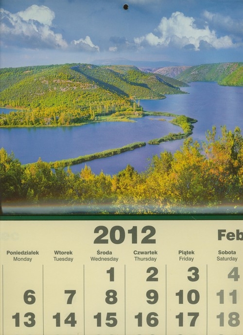 Kalendarz 2012 trójdzielny Lux