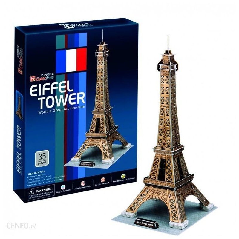 Puzzle 3D: Wieża Eiffela (C044h)