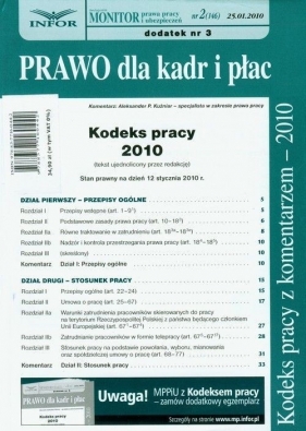 Kodeks pracy z komentarzem 2010 - Kuźniar Aleksander