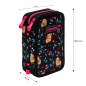 Astrabag, Piórnik Jumbo potrójny z wyposażeniem - Flower Capy, AC31