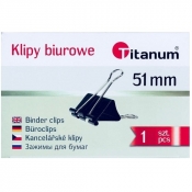 Klipy Titanum BC51 51mm, 12 szt. - czarne (64490)