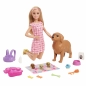 Barbie: Narodziny piesków, zestaw + lalka (HCK75)