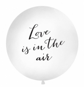 Balon Love is in the air 1m biały