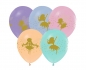 Balon gumowy Godan Happy Birthday Wróżki pastelowy 5 szt mix 300 mm 12cal (GZ-WRO5)