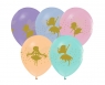 Balon gumowy Godan Happy Birthday Wróżki pastelowy 5 szt mix 300 mm 12cal (GZ-WRO5)