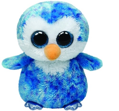 Beanie Boos Ice Cube - niebieski pingwin średni