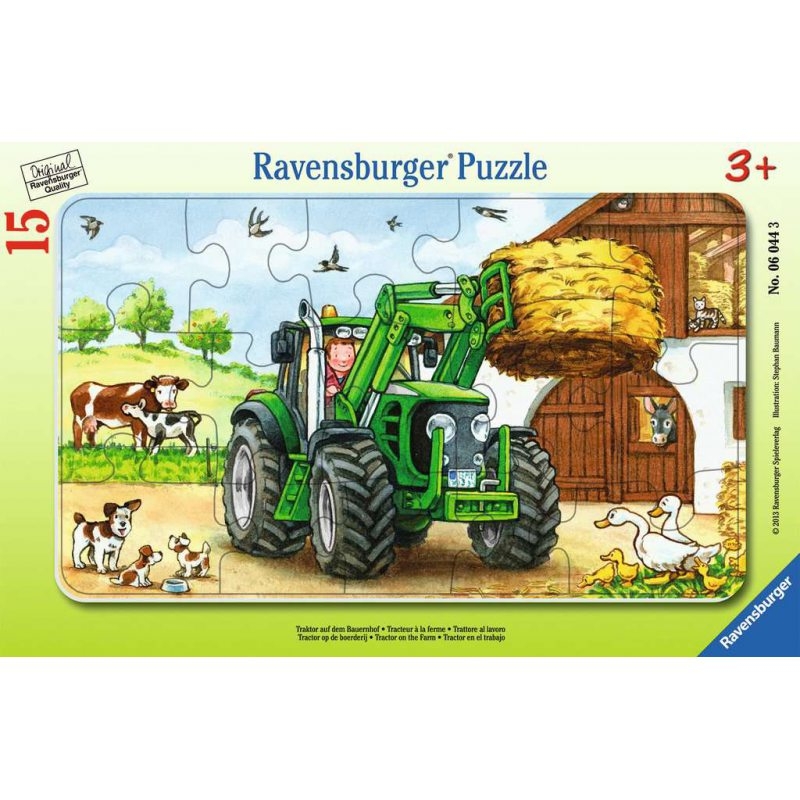 Puzzle ramkowe 15: Traktor na polu (6044)