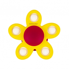 GiliGums, Gryzak zakręcony kwiatek Pop It - żółty