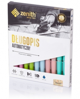 Długopis automatyczny Zenith 7 pastel 10 sztuk mix