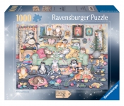 Ravensburger, Puzzle 1000: Łobuziarskie koty w święta (12001244)