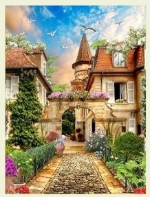 <img src='https://webimage.pl/pics/443/5/d5902444085443.jpg' style='height:440px' /> Diamentowa Mozaika Uliczka brukowana koło dworku NO-1008544