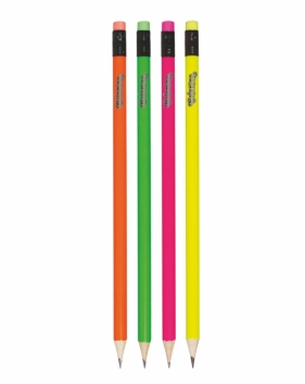 Ołówek z gumką neon, 1 szt (65443PTR)