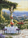 Diamentowa mozaika - Malownicza kolacja 30x40cm