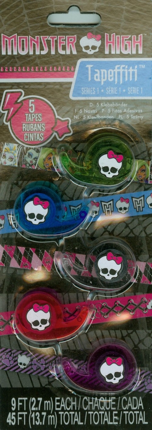 Taśmy Monster High 5 taśm w różnych kolorach (64044)