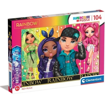 <img src='https://webimage.pl/pics/444/3/d8005125203444.jpg' style='height:440px' /> Puzzle 104 Supercolor Rainbow High