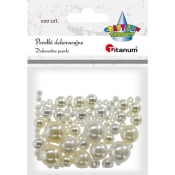 Perełki dekoracyjne - biały perłowy (390968)