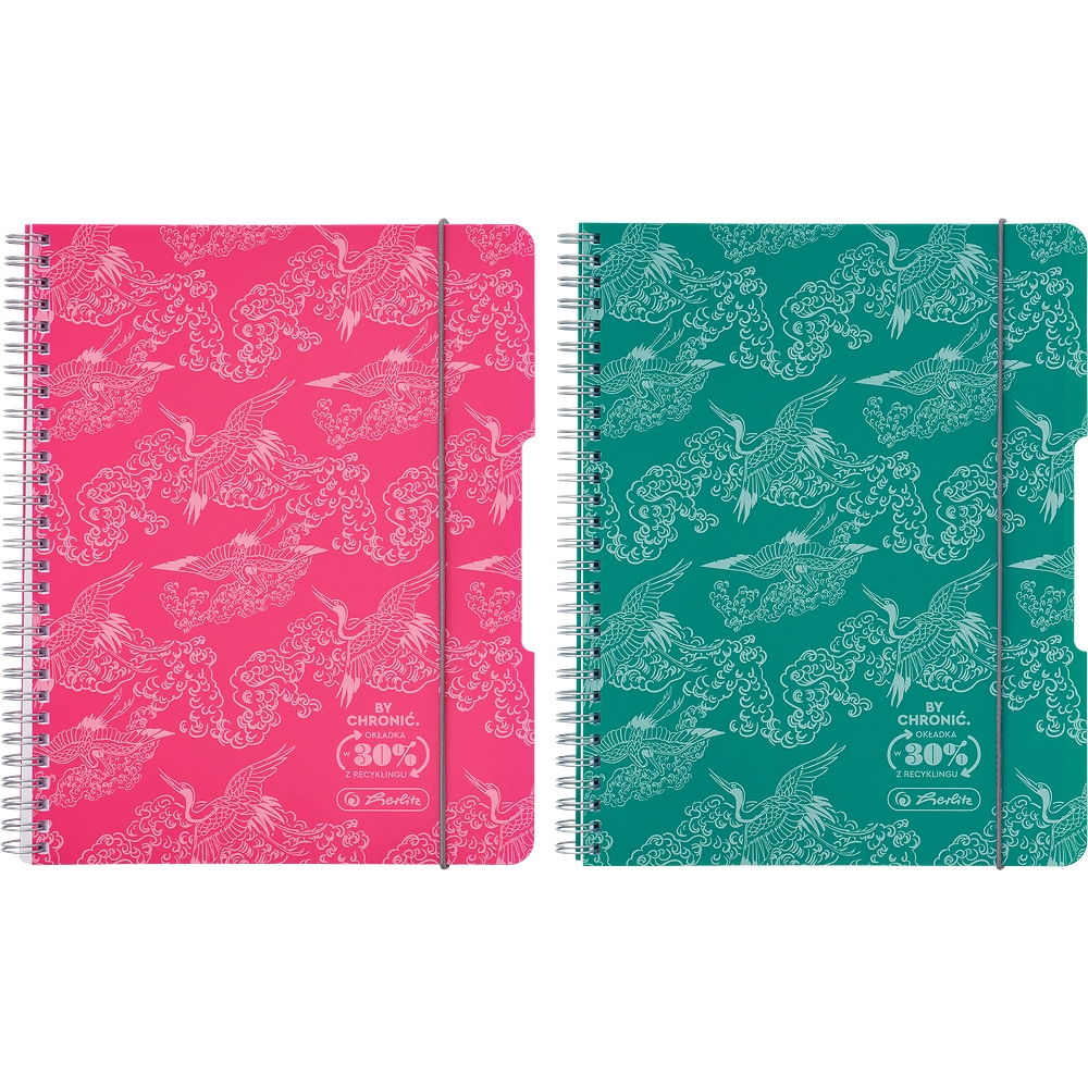 Kołozeszyt Herlitz Eco PP Colors B5/80k kratka, 1 szt