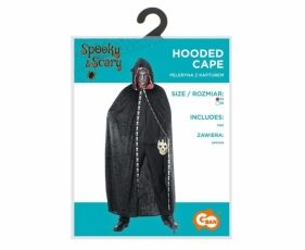 Peleryna z kapturem dla dorosłych czarna rozm.52