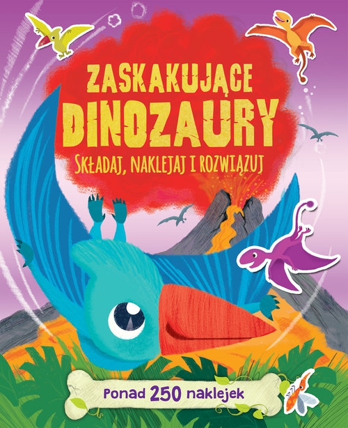 Zaskakujące dinozaury. Składaj, naklejaj i rozwiązuj