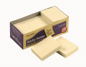 KARTECZKI SAMOPRZYLEPNE 50X38 ŻÓŁTE 100S
