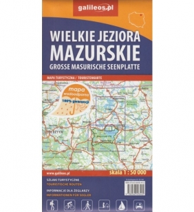 Mapa - Wielkie Jeziora Mazurskie, 1:50 000 - Opracowanie zbiorowe