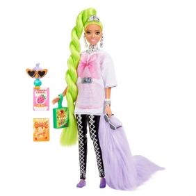 Barbie Extra: Lalka - Biała tunika, neonowe zielone włosy (GRN27/HDJ44)