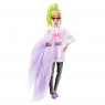  Barbie Extra: Lalka - Biała tunika, neonowe zielone włosy (GRN27/HDJ44)