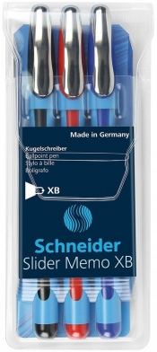 Zestaw długopisów Schneider Slider Memo XB 3 sztuki (150293)