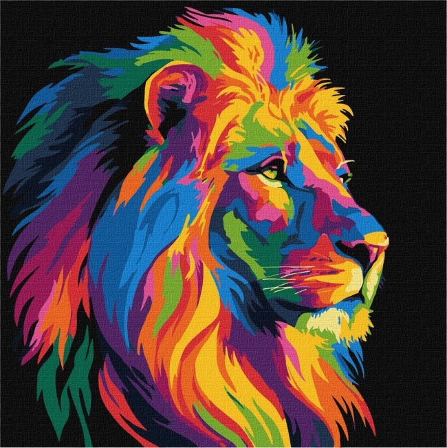 Malowanie po numerach - Jasny lew 30x30cm