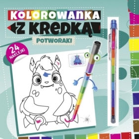 Kolorowanka z kredką. Potworki - Opracowanie zbiorowe