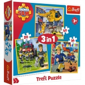 Trefl, Puzzle 3w1: Strażak Sam w akcji (34844)