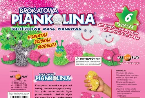 Piankolina 6 kolorów Brokatowa