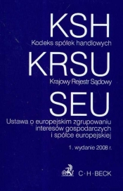 Kodeks spółek handlowych Krajowy Rejestr Sądowy Ustawa o Europejskim zgrupowaniu interesów gospodarczych