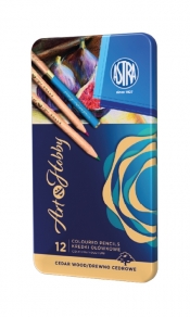 Kredki ołówkowe okrągłe z drewna cedrowego Astra Art&Hobby, 12 kolorów