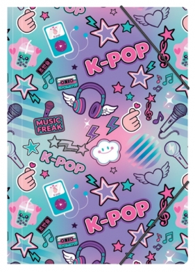 Coolpack, Teczka kartonowa A3 z gumką - K-Pop Rainbow