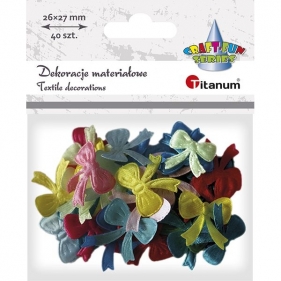 Dekoracje materiałowe kokardki, 40 sztuk (284787)
