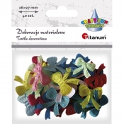 Dekoracje materiałowe kokardki, 40 sztuk (284787)