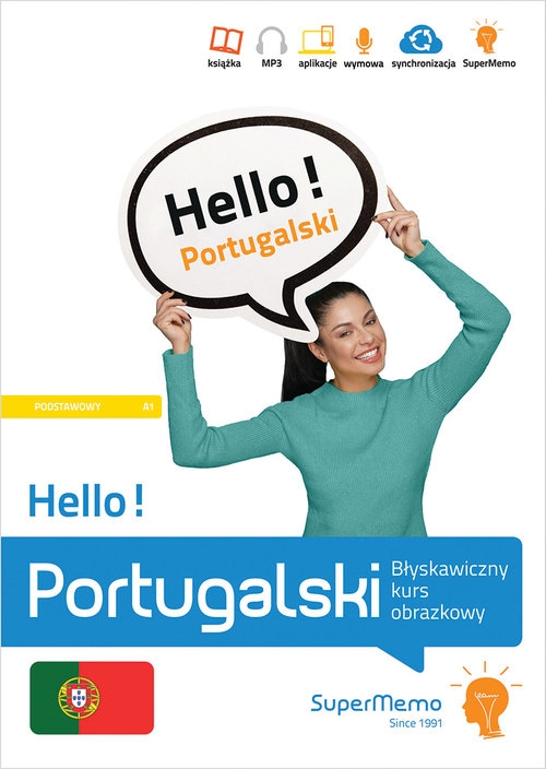Hello! Portugalski. Błyskawiczny kurs obrazkowy (poziom podstawowy A1)