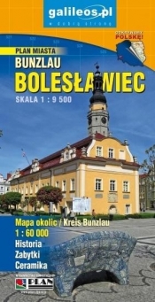 Plan miasta - Bolesławiec i okolice 1:9 500 - Praca zbiorowa