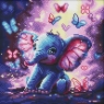 Diamentowa mozaika -Beztroski słonik Kids 30x30