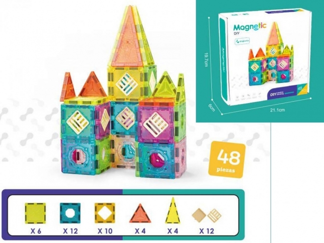 <img src='https://webimage.pl/pics/448/6/d5903631496448.jpg' style='height:440px' /> Klocki magnetyczne budowla 48el