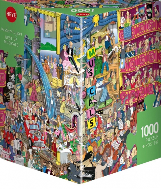 Puzzle 1000 Najlepsze musicale (Puzzle+plakat)