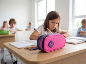 Astrabag, Piórnik Hexagon - Pink Ombre, AC6