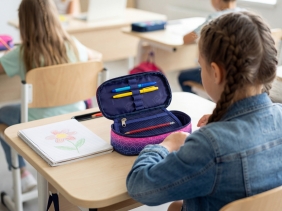 Astrabag, Piórnik Hexagon - Pink Ombre, AC6