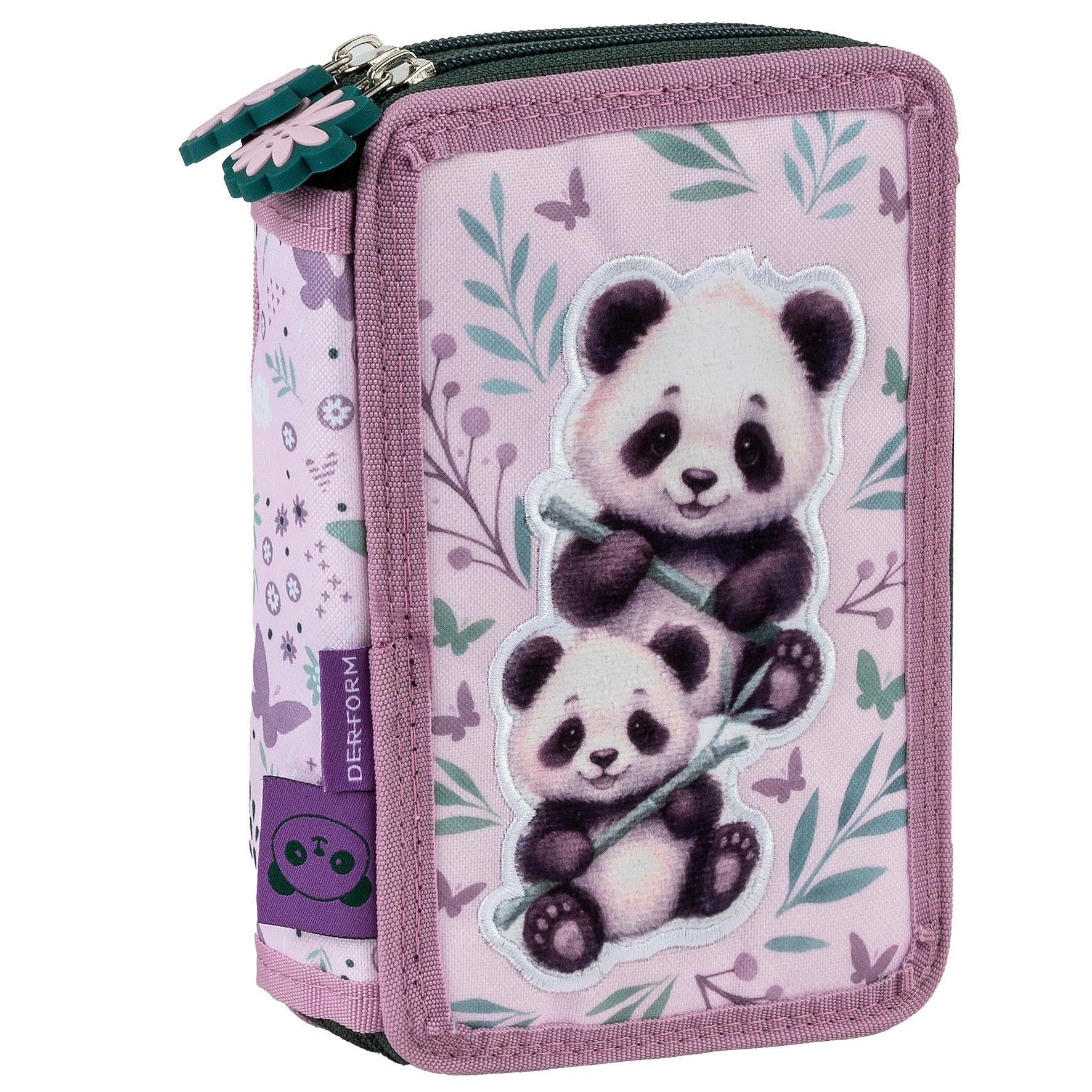 Piórnik z wyposażeniem dwukomorowy - Panda 11